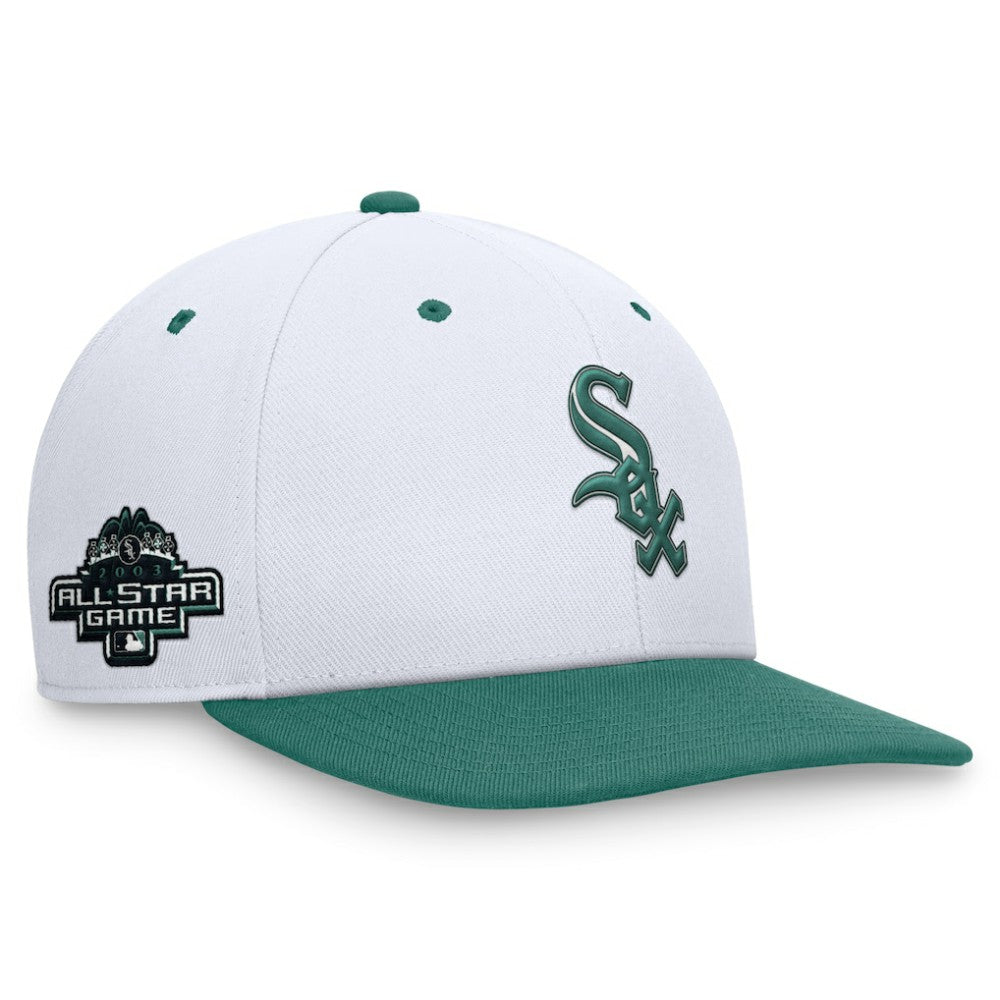 Chicago White Sox Nike Bicoastal Two-Tone Pro Performance Snapback Hat - White/Green Hats