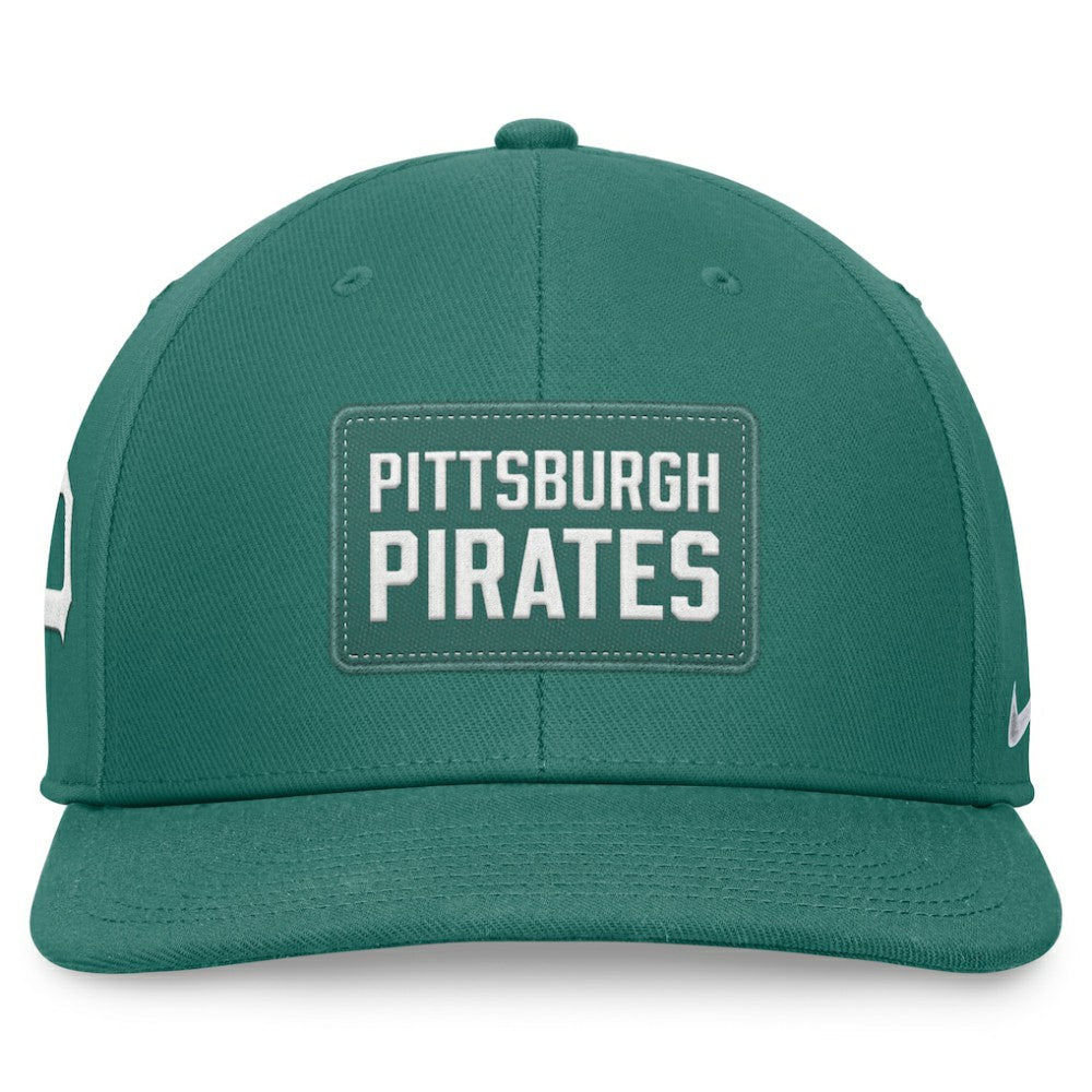Pittsburgh Pirates Nike Bicoastal Pro Performance Snapback Hat - Green Hats