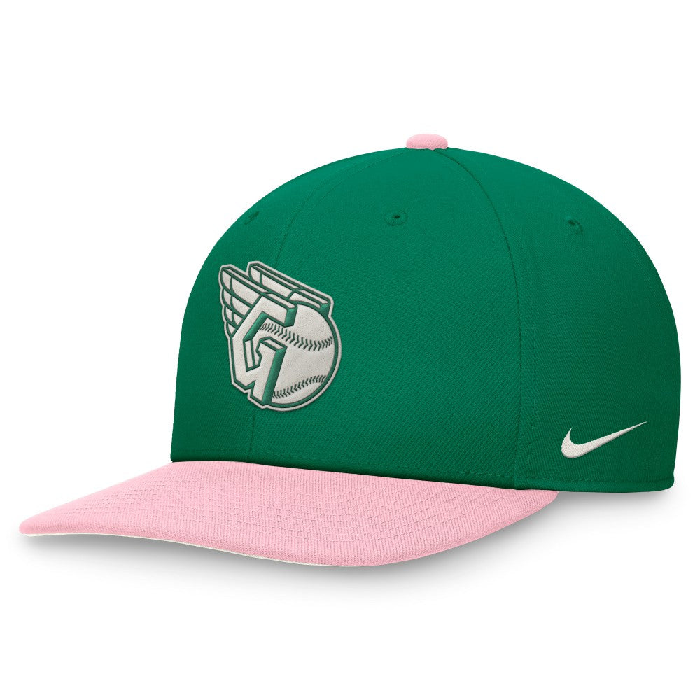 Cleveland Guardians Nike Malachite Pro Performance Snapback Hat - Green/Pink Hats