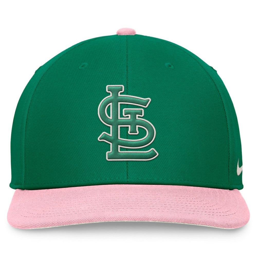 St. Louis Cardinals Nike Malachite Pro Performance Snapback Hat - Green/Pink Hats