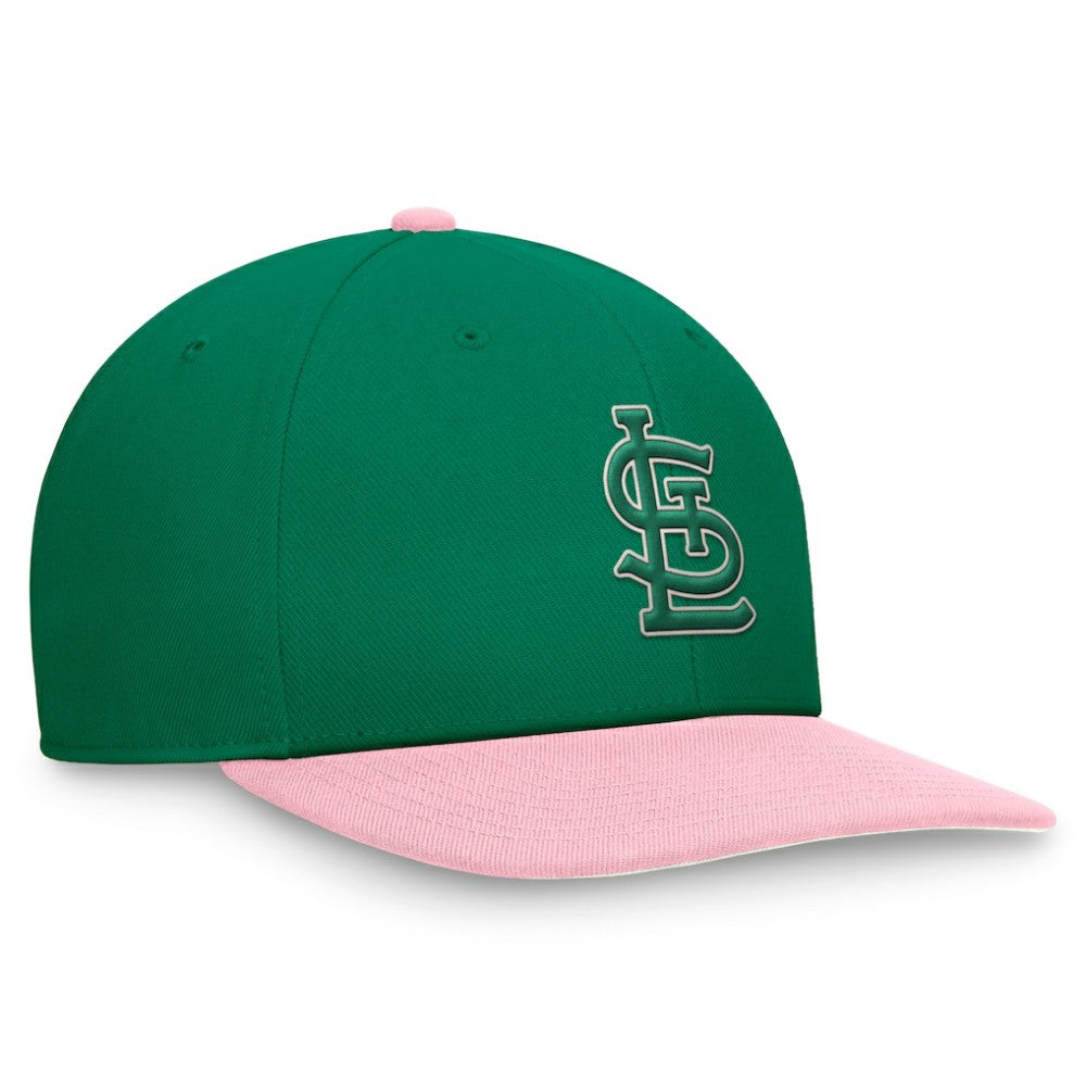 St. Louis Cardinals Nike Malachite Pro Performance Snapback Hat - Green/Pink Hats