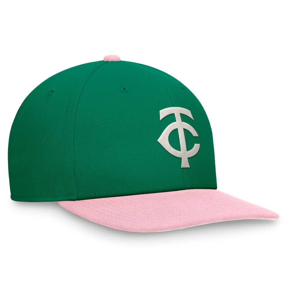 Minnesota Twins Nike Malachite Pro Performance Snapback Hat - Green/Pink Hats