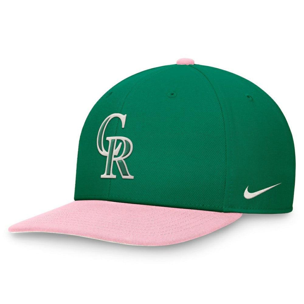 Colorado Rockies Nike Malachite Pro Performance Snapback Hat - Green/Pink Hats