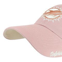 Miami Dolphins '47 Women's Ballpark Cheer Dusty Rose Clean Up Adjustable Hat - Pink Hats
