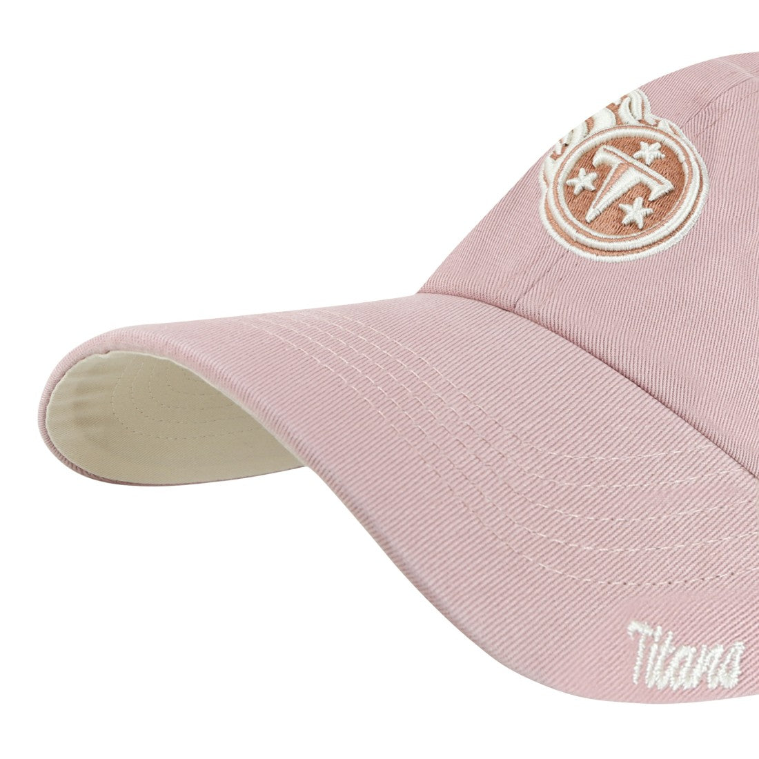 Tennessee Titans '47 Women's Ballpark Cheer Dusty Rose Clean Up Adjustable Hat - Pink Hats