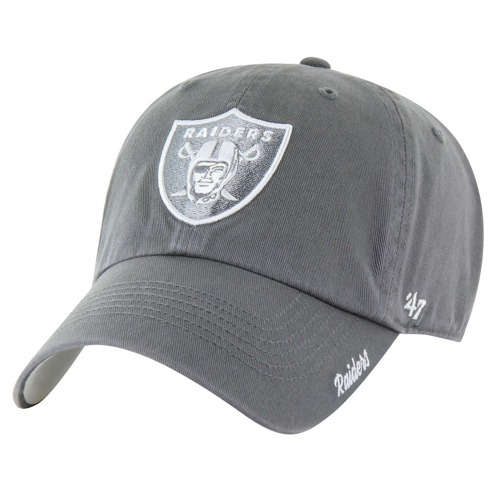Las Vegas Raiders '47 Women's Luminance Cheer Clean Up Adjustable Hat - Gray Hats