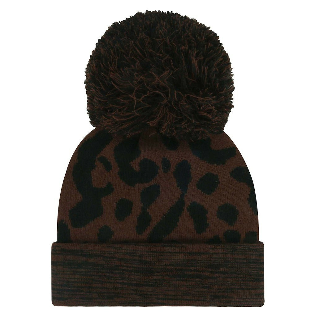 Las Vegas Raiders '47 Women's Cacao Cuffed Knit Hat with Pom - Brown Hats