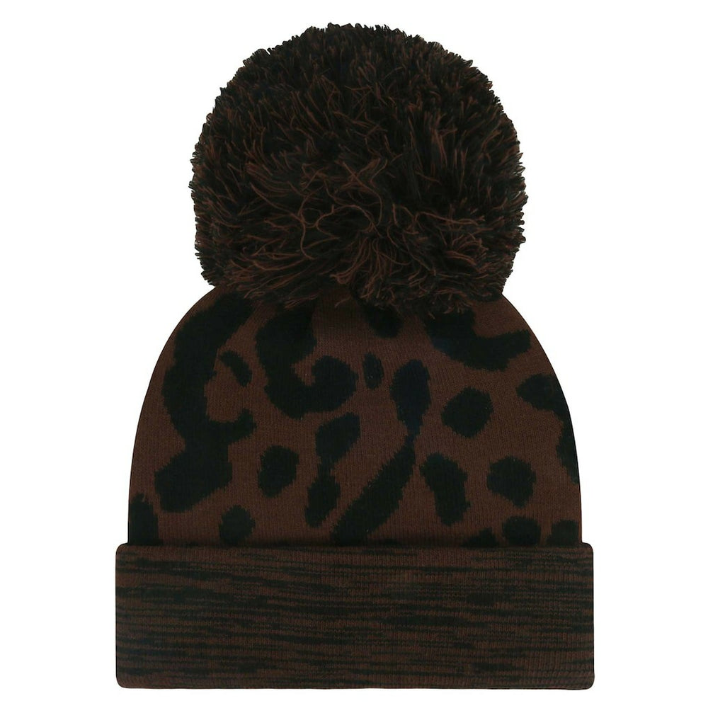 Las Vegas Raiders '47 Women's Cacao Cuffed Knit Hat with Pom - Brown Hats