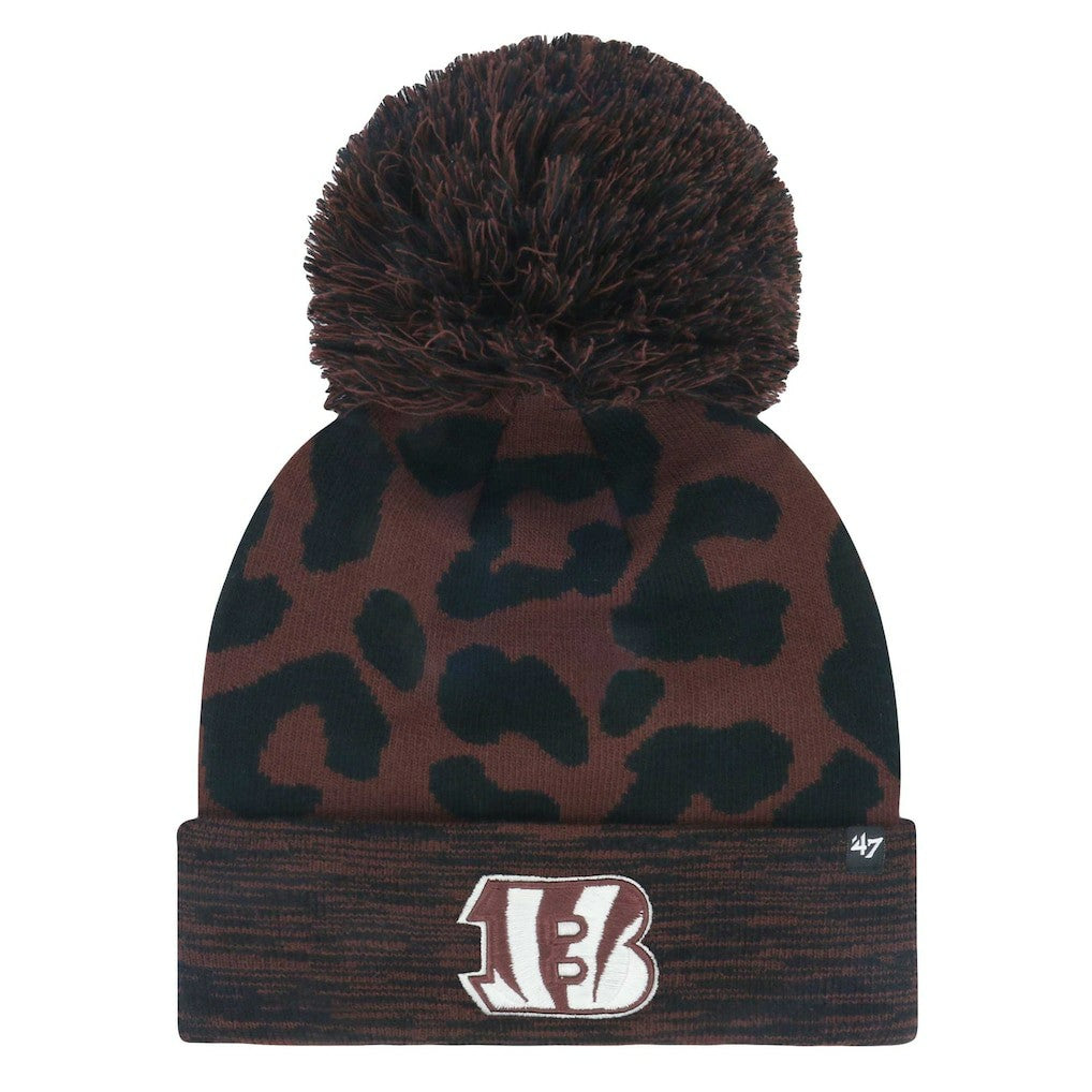 Cincinnati Bengals '47 Women's Cacao Cuffed Knit Hat with Pom - Brown Hats