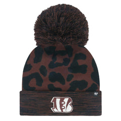 Cincinnati Bengals '47 Women's Cacao Cuffed Knit Hat with Pom - Brown Hats