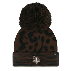 Minnesota Vikings '47 Women's Cacao Cuffed Knit Hat with Pom - Brown Hats