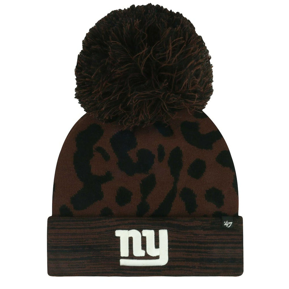 New York Giants '47 Women's Cacao Cuffed Knit Hat with Pom - Brown Hats