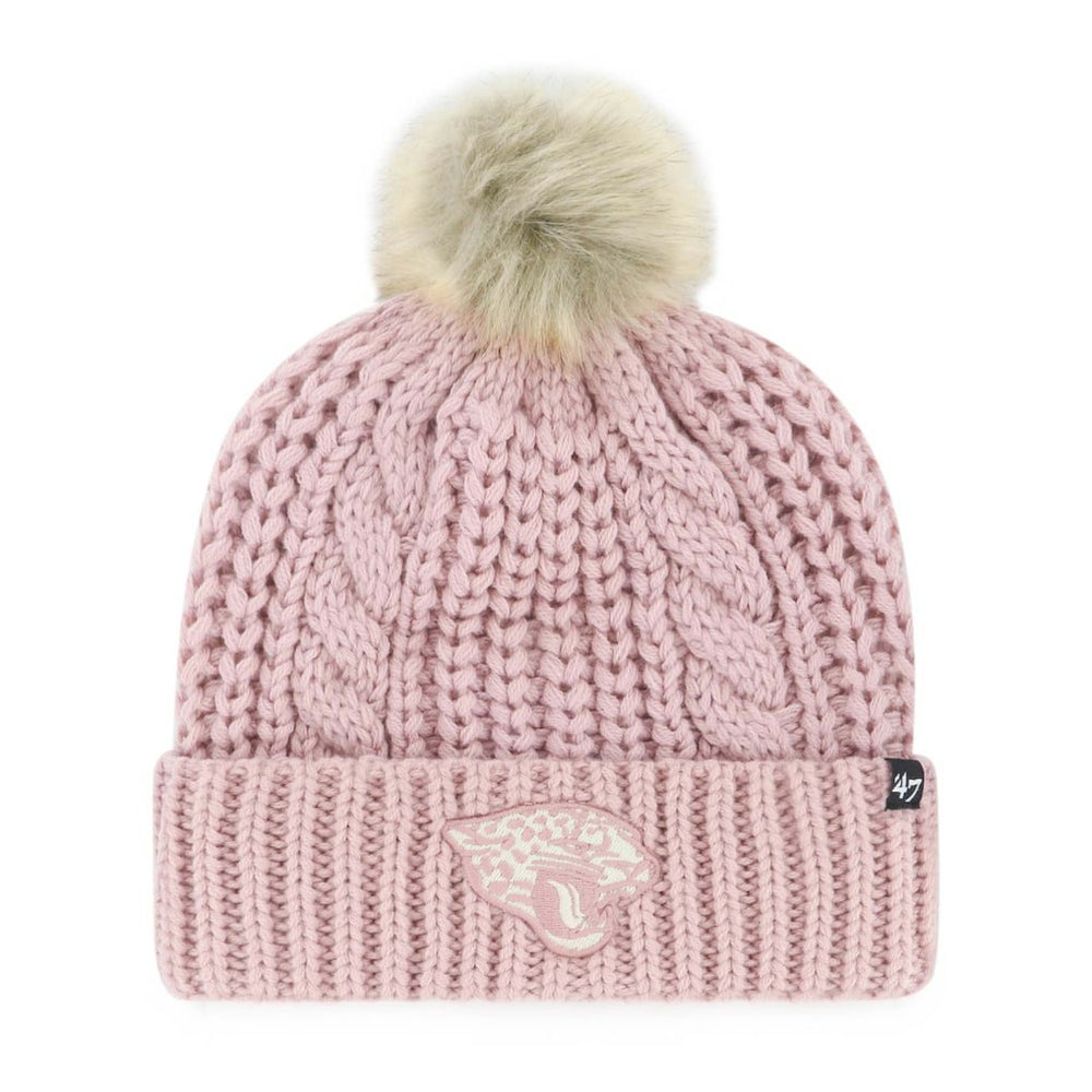 Jacksonville Jaguars '47 Women's Meeko Cuffed Knit Hat with Pom - Dusty Rose Hats