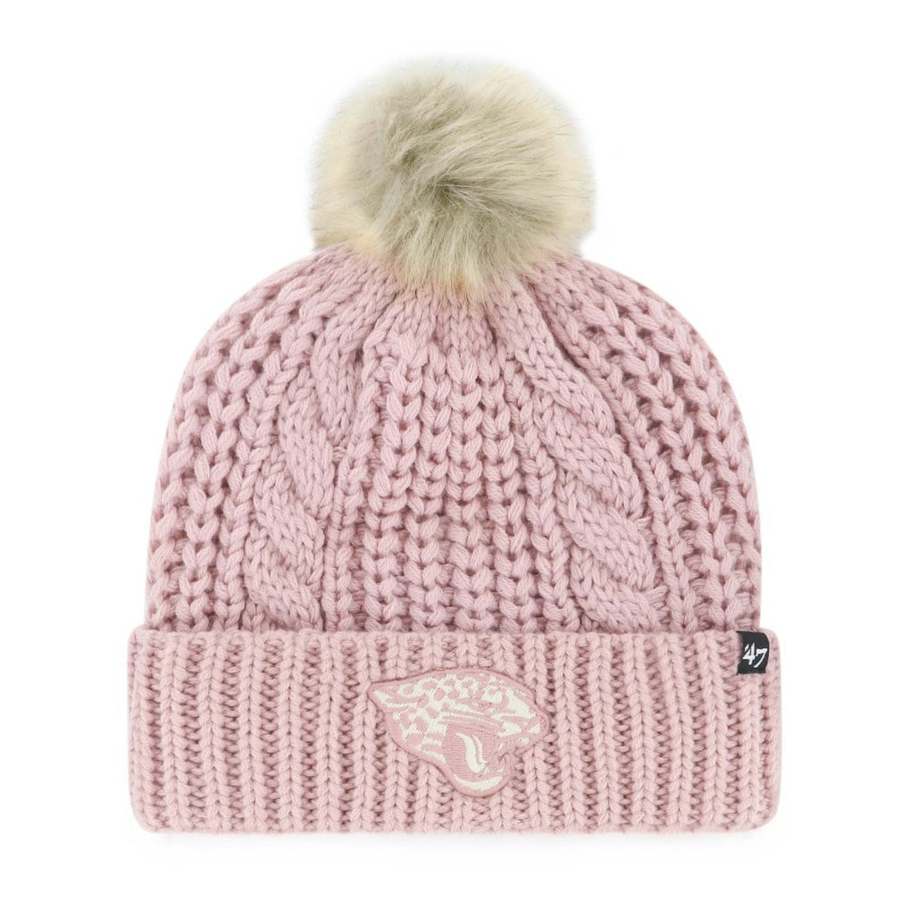 Jacksonville Jaguars '47 Women's Meeko Cuffed Knit Hat with Pom - Dusty Rose Hats