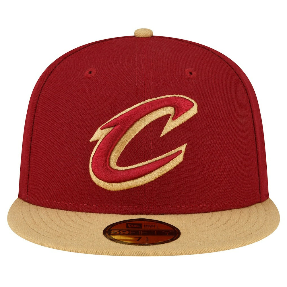 Cleveland Cavaliers 2-Tone 59FIFTY Fitted Hat Wine/Gold - New Era