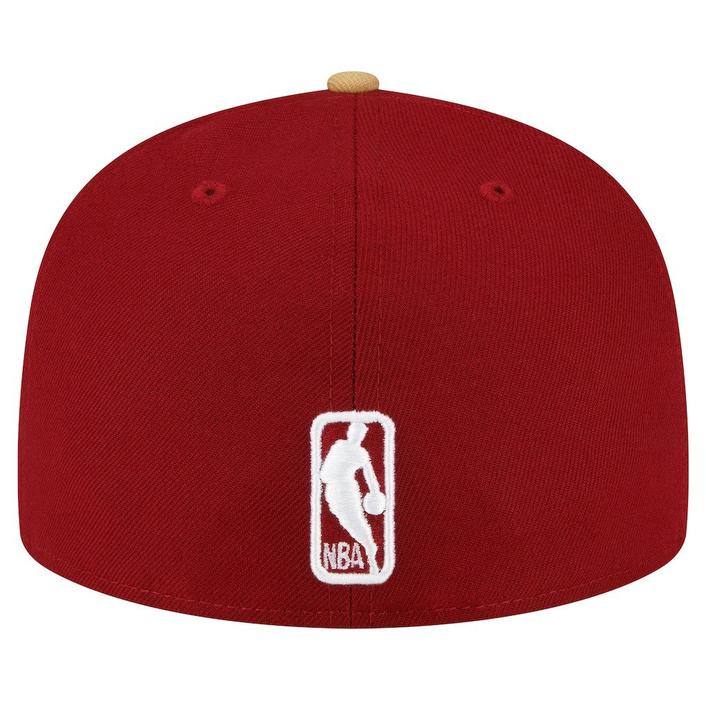 Cleveland Cavaliers 2-Tone 59FIFTY Fitted Hat Wine/Gold - New Era