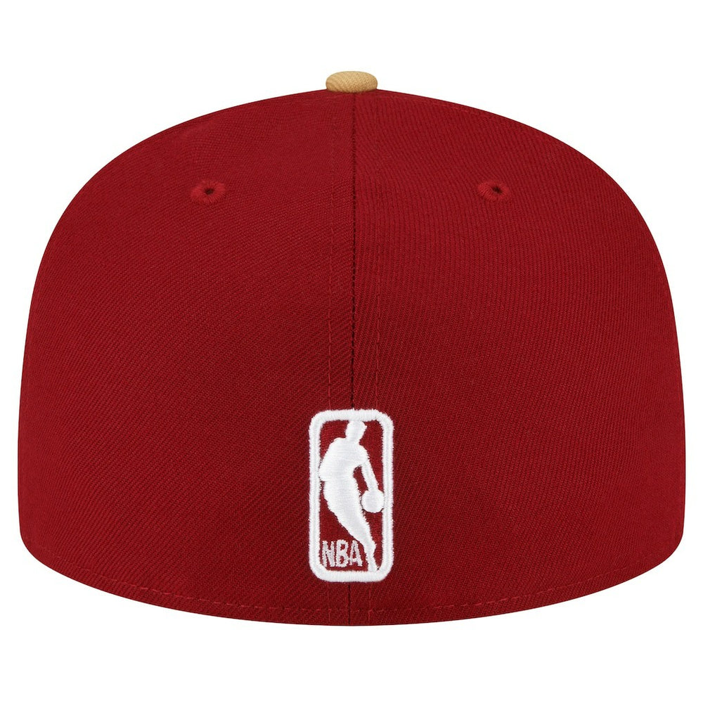 Cleveland Cavaliers 2-Tone 59FIFTY Fitted Hat Wine/Gold - New Era