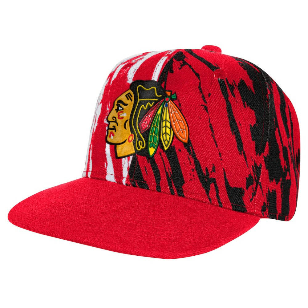 Chicago Blackhawks Youth Propel Flat Brim Snapback Hat - Red | US 200973262