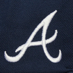 Atlanta Braves Mitchell & Ness Team Tagged Snapback Hat - Navy Hats