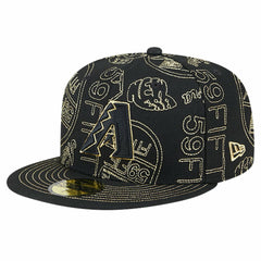 Arizona Diamondbacks New Era 59FIFTY Day Allover Fitted Hat - Black Hats