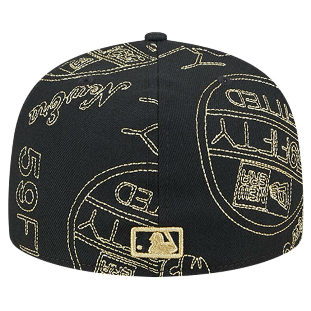 St. Louis Cardinals New Era 59FIFTY Day Allover Fitted Hat - Black Hats