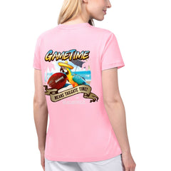 Arizona Cardinals Margaritaville Women's Game Time V-Neck T-Shirt - Pink T-shirts