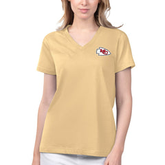 Kansas City Chiefs Margaritaville Women's Game Time V-Neck T-Shirt - Gold T-shirts