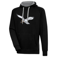Philadelphia Eagles Antigua Throwback Logo Victory Pullover Hoodie - Black Hoodies