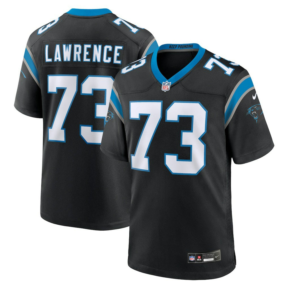 Rashard Lawrence Carolina Panthers Game Jersey - Black Jerseys