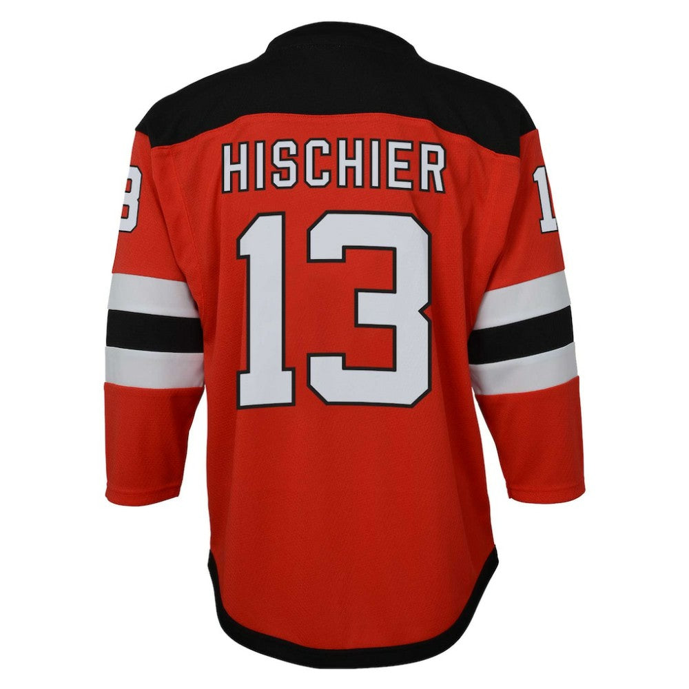 Nico Hischier New Jersey Devils Youth Captain Patch Home Replica Player Jersey - Red | US 200982458