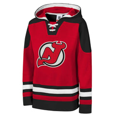 New Jersey Devils Youth Ageless Must Have Home V-Neck Pullover Hoodie - Red | US 200983946