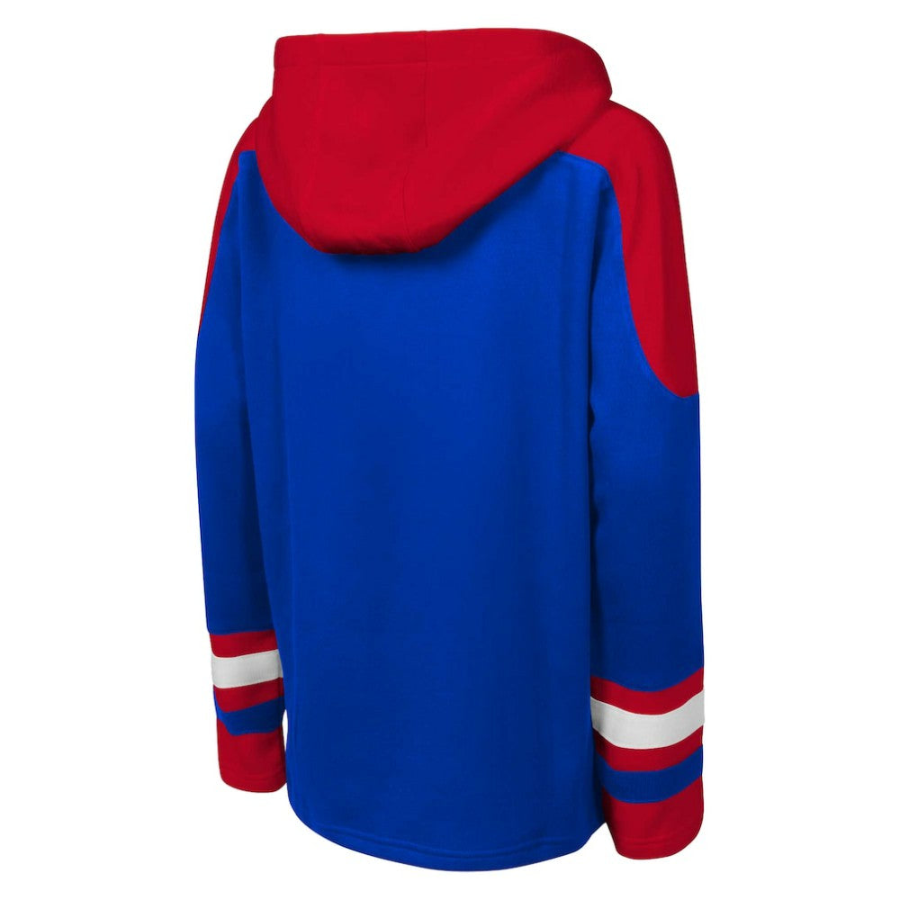 New York Rangers Youth Ageless Must Have Home V-Neck Pullover Hoodie - Blue | US 200983949