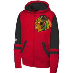 Chicago Blackhawks Youth Face Off Full-Zip Hoodie - Red | US 200984206