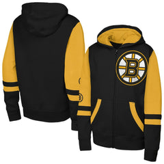 Boston Bruins Youth Face Off Full-Zip Hoodie - Black | US 200984208