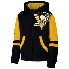 Pittsburgh Penguins Youth Face Off Full-Zip Hoodie - Black | US 200984216