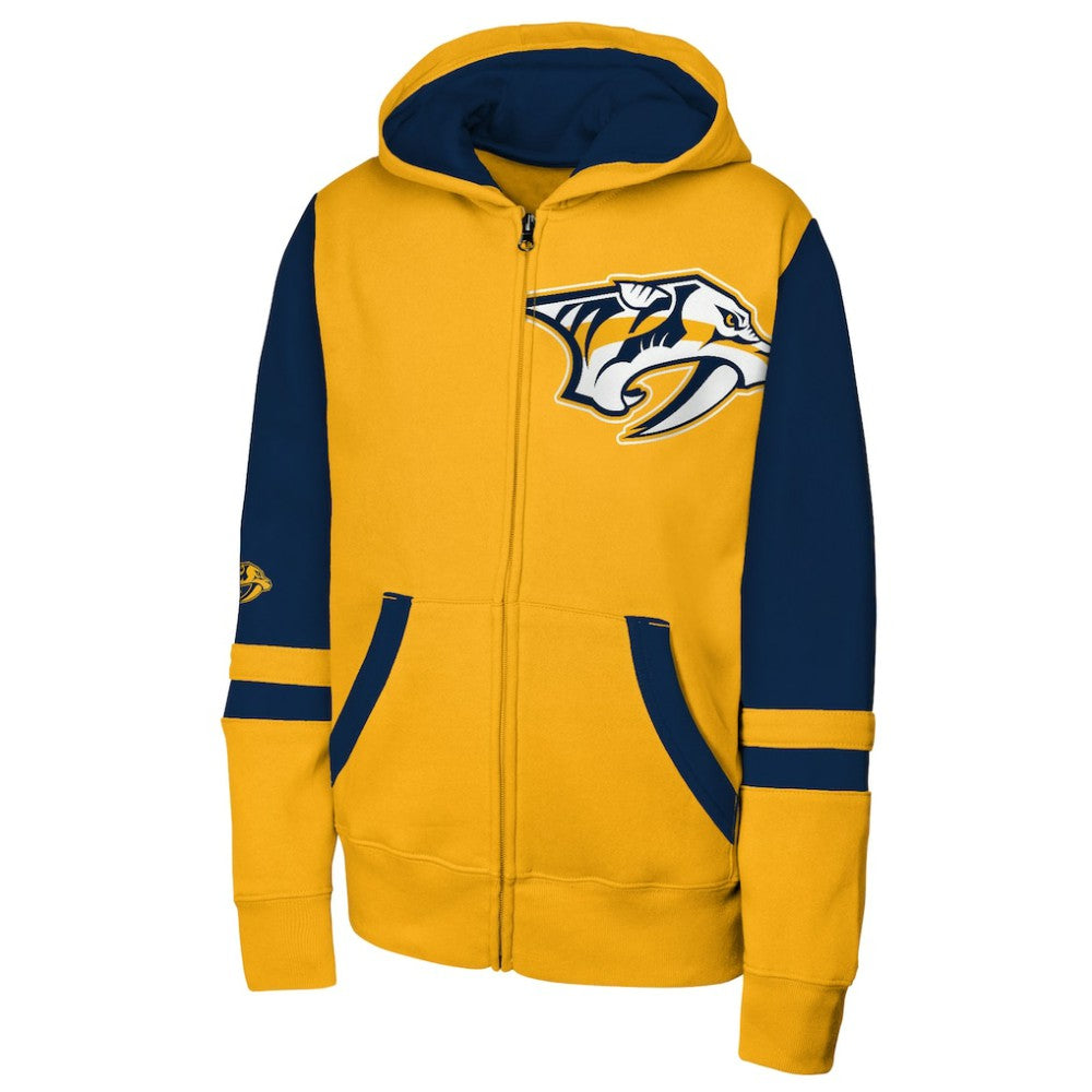 Nashville Predators Youth Face Off Full-Zip Hoodie - Gold | US 200984217