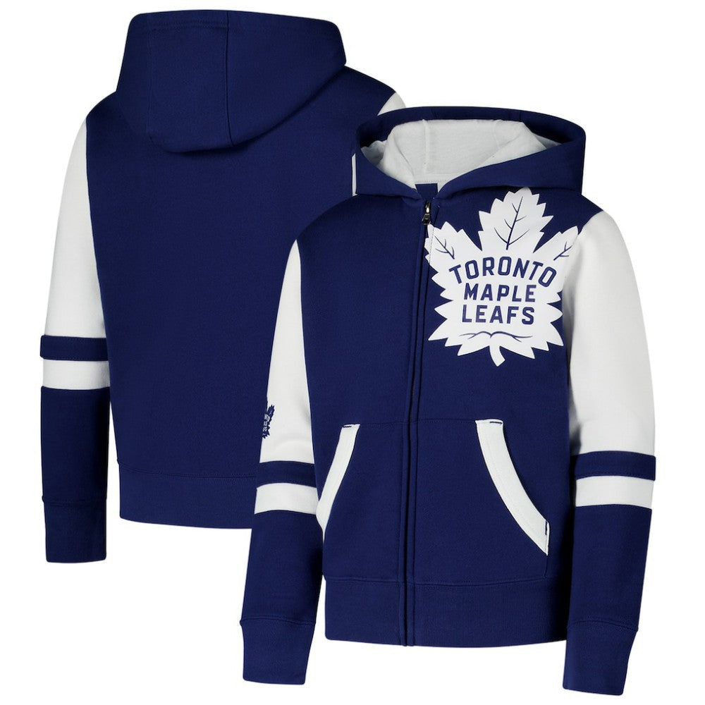 Toronto Maple Leafs Youth Face Off Full-Zip Hoodie - Blue | US 200984220