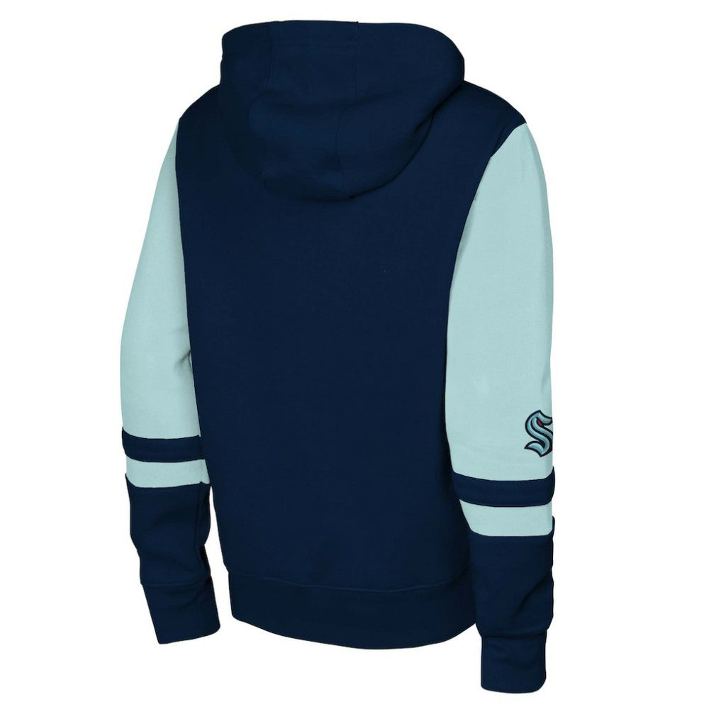 Seattle Kraken Youth Face Off Full-Zip Hoodie - Navy | US 200984226