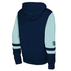 Seattle Kraken Youth Face Off Full-Zip Hoodie - Navy | US 200984226