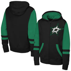 Dallas Stars Youth Face Off Full-Zip Hoodie - Black | US 200984228