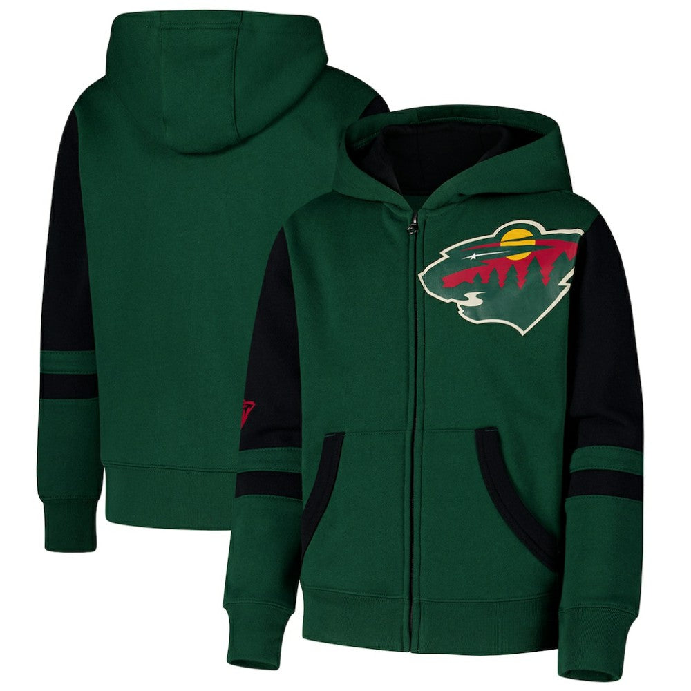Minnesota Wild Youth Face Off Full-Zip Hoodie - Green | US 200984230