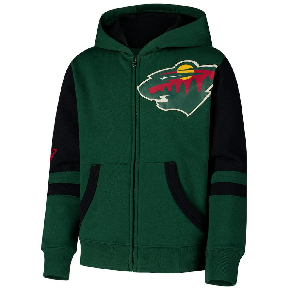 Minnesota Wild Youth Face Off Full-Zip Hoodie - Green | US 200984230