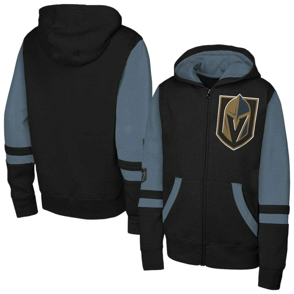Vegas Golden Knights Youth Face Off Full-Zip Hoodie - Black | US 200984232