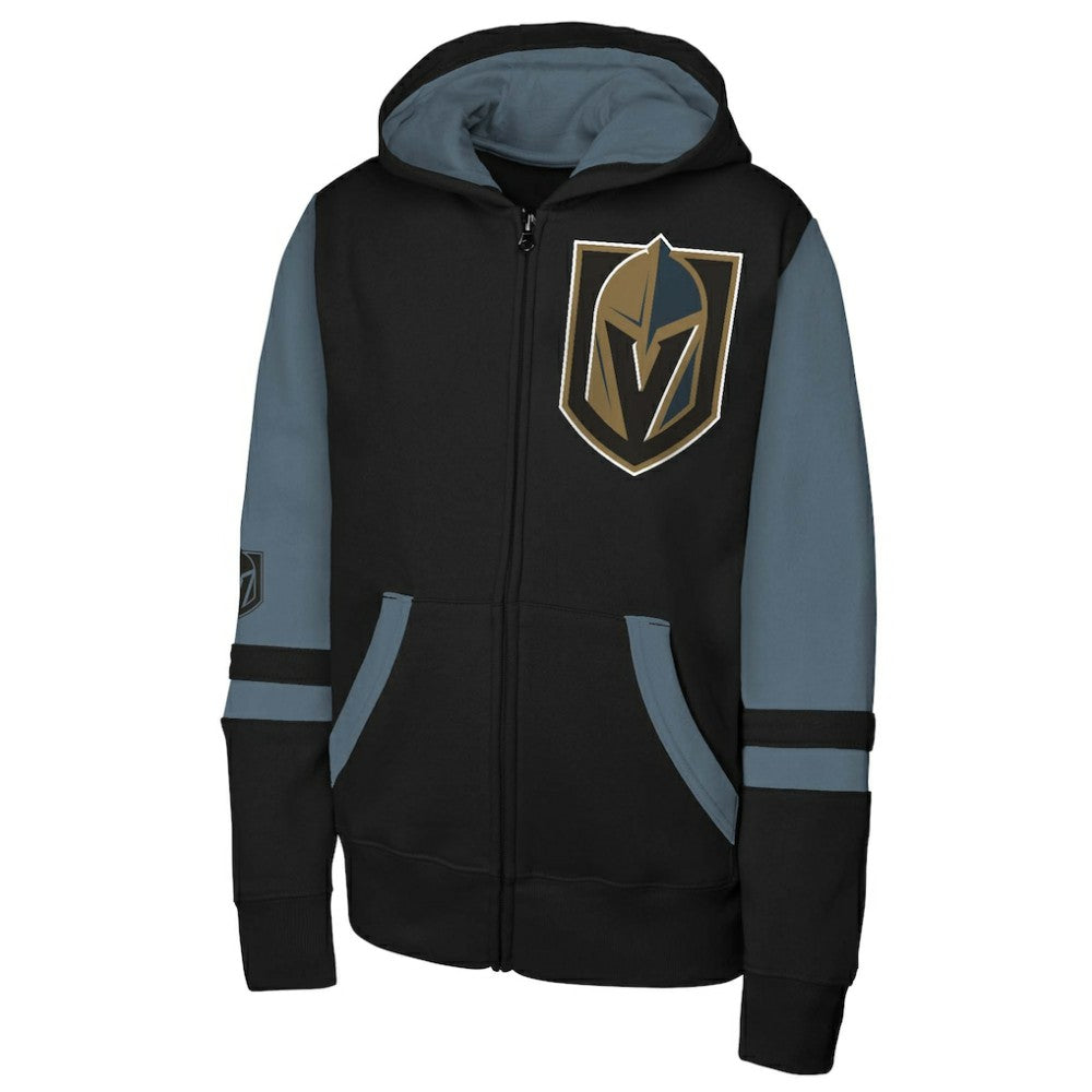 Vegas Golden Knights Youth Face Off Full-Zip Hoodie - Black | US 200984232