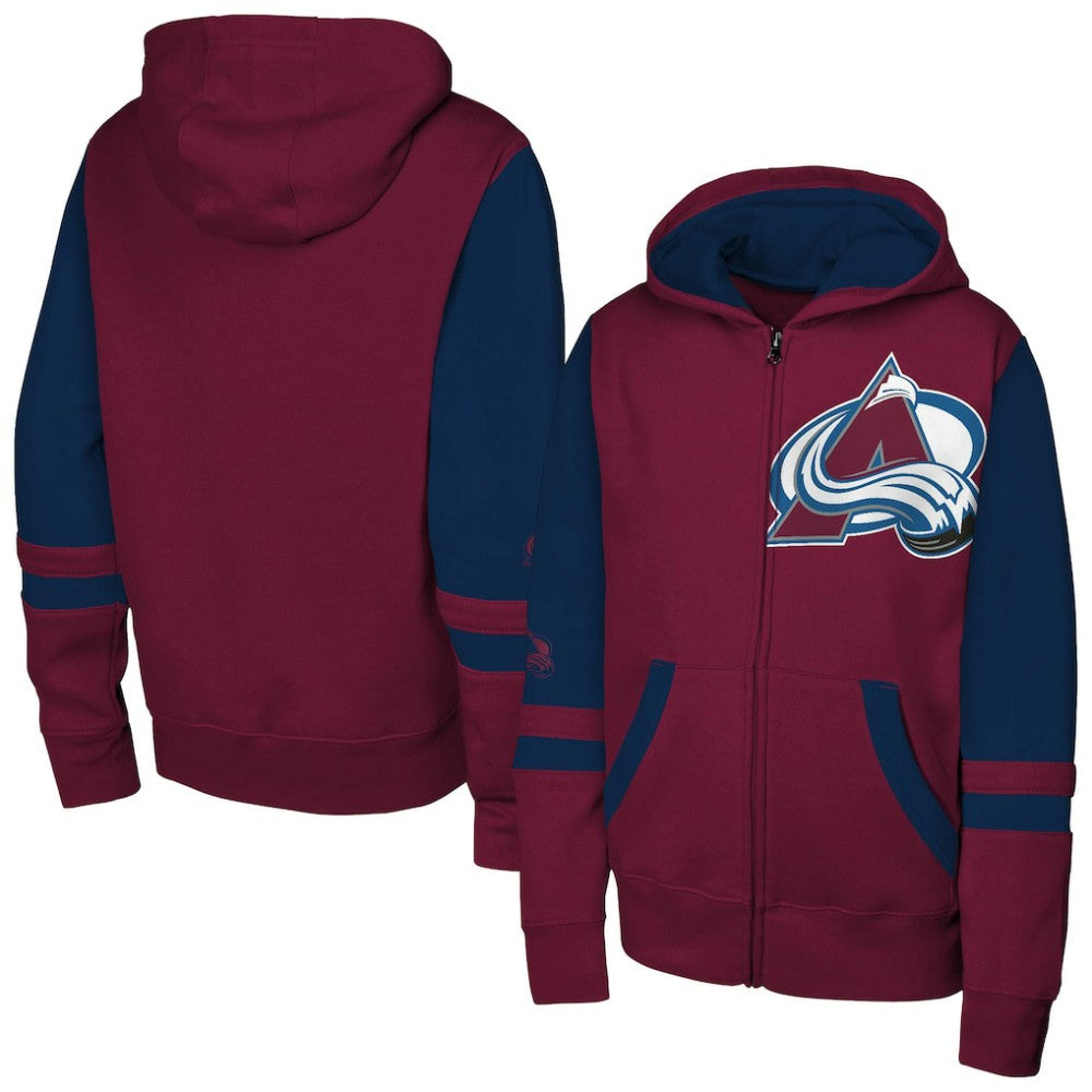 Colorado Avalanche Youth Face Off Full-Zip Hoodie - Burgundy | US 200984233