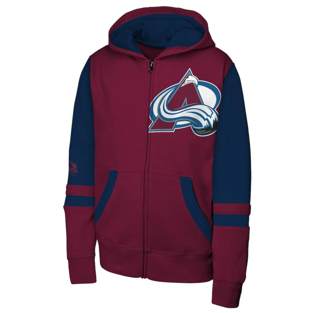 Colorado Avalanche Youth Face Off Full-Zip Hoodie - Burgundy | US 200984233