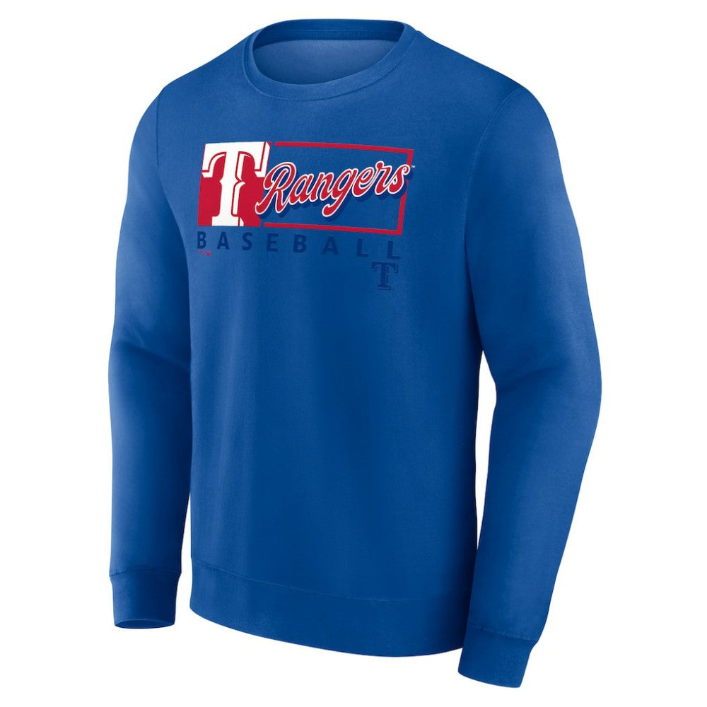 Texas Rangers Profile Big & Tall Pullover Sweatshirt - Royal Pullover