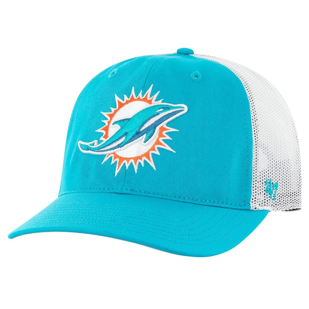 Miami Dolphins '47 Youth Trucker Adjustable Hat - Aqua/White Hats