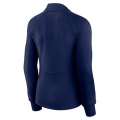 Atlanta Braves Fanatics Women's Elements Raglan Tri-Blend Quarter-Zip Top - Navy Tops