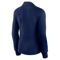 Boston Red Sox Fanatics Women's Elements Raglan Tri-Blend Quarter-Zip Top - Navy Tops